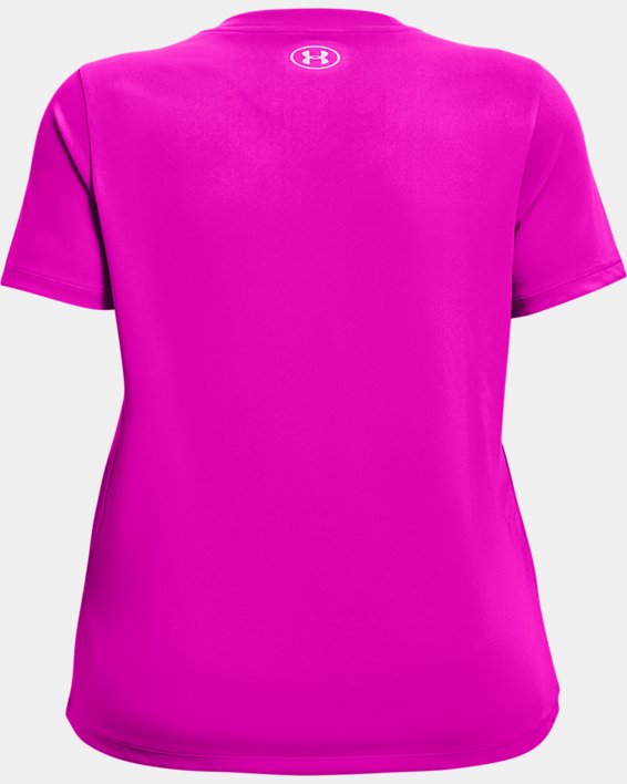 Dames T-shirt UA Tech™ met V-hals en korte mouwen, Pink, pdpMainDesktop image number 5